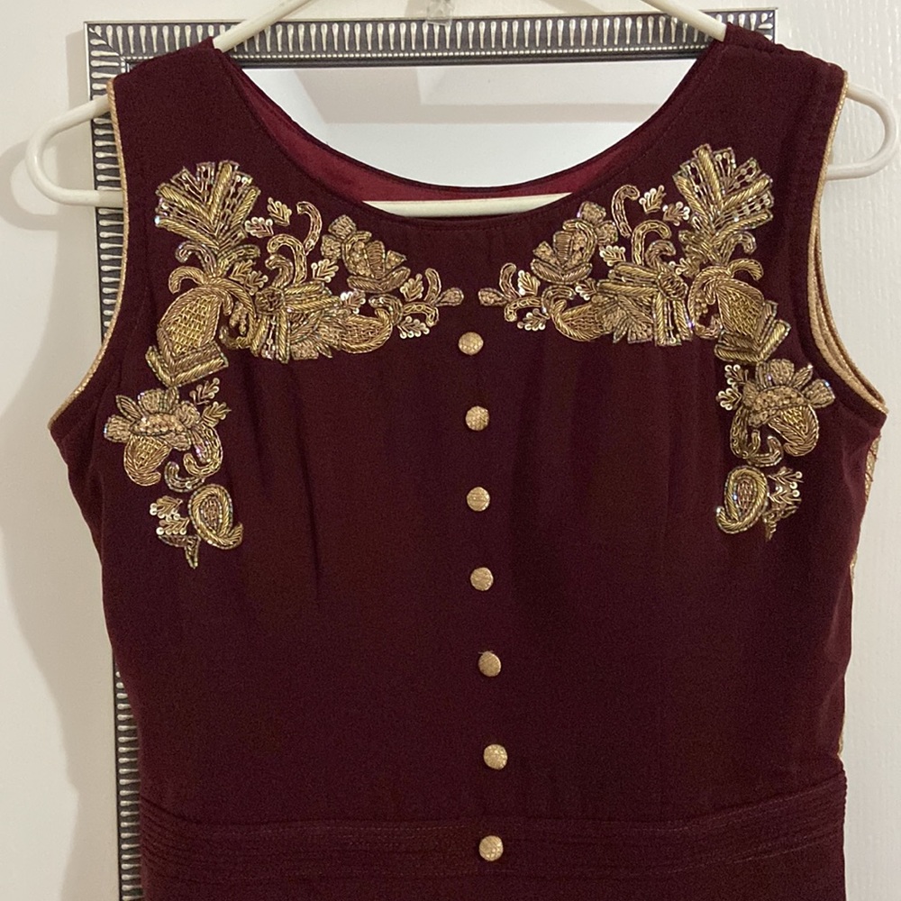 Coffee Color Gown Indian Gem